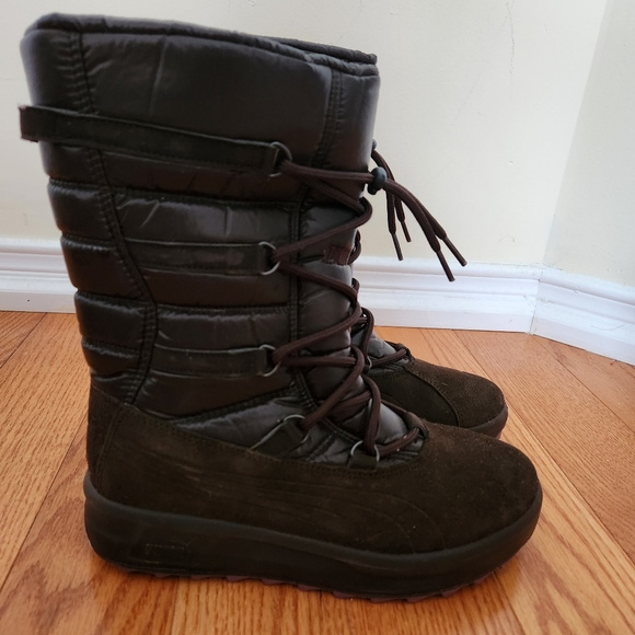 Puma Brown Suede Snow Boots, US5 - Picture 6 of 11
